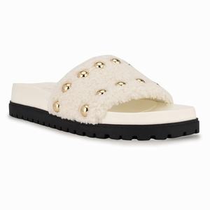 Nine West Freely Studded Flat Slippers Wit Nederland | ZTD-321560